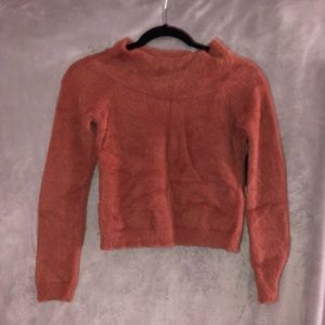 Fuzzy off shoulder sweater